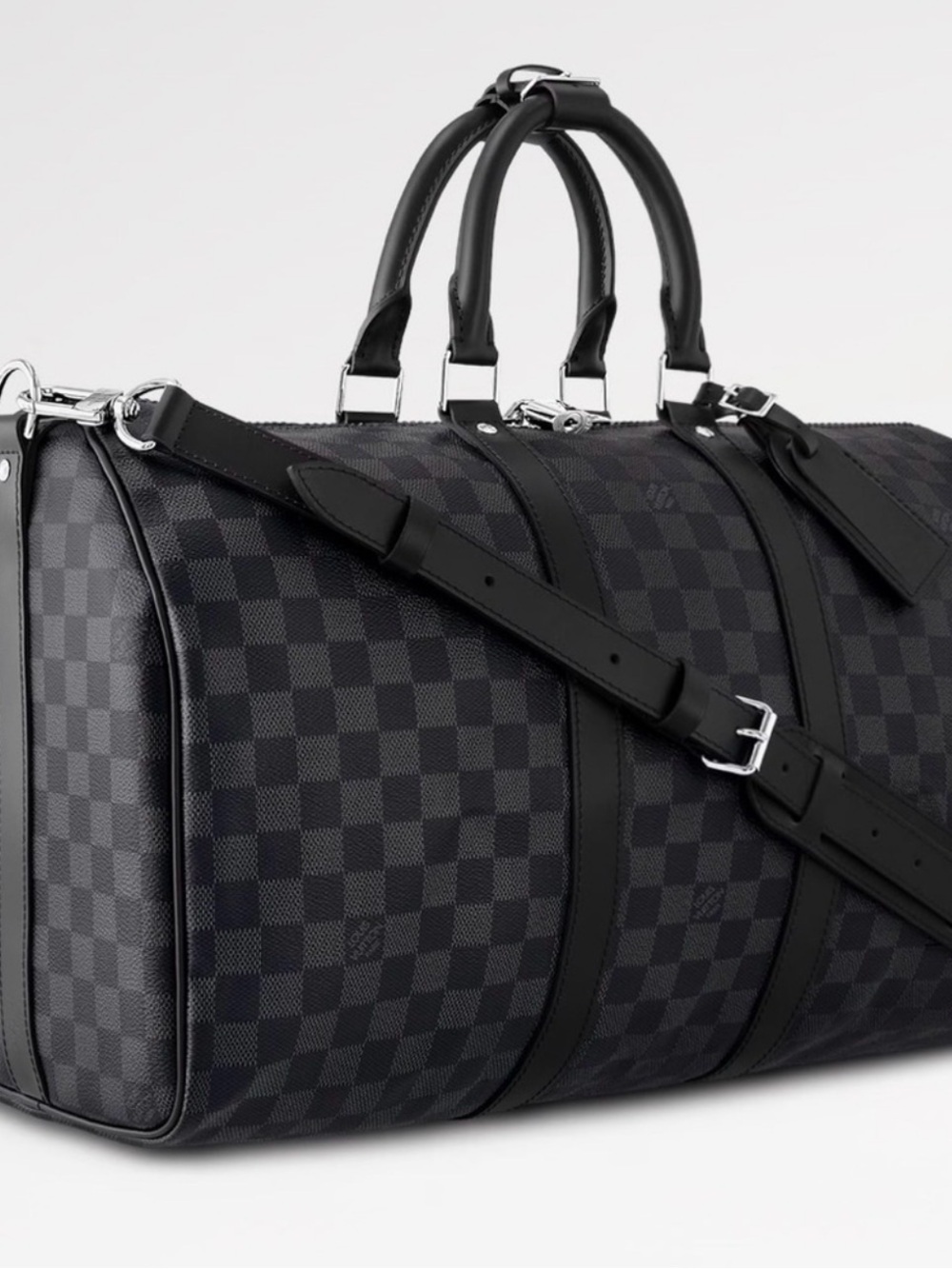 Authentic Louis Vuitton Black / Gray Travel Duffle Bag - Picture 3 of 15
